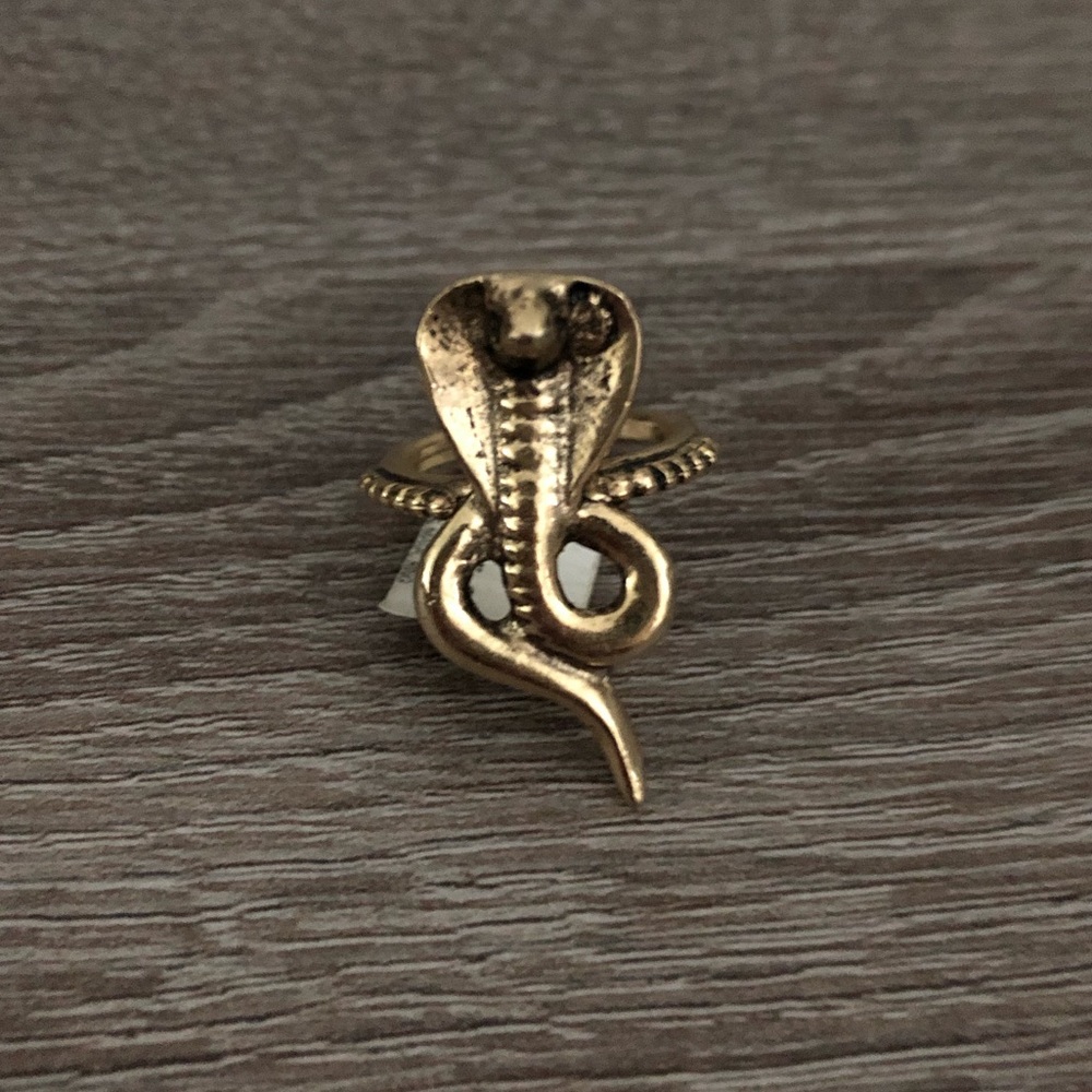 Gold plated, never worn Cobra Snake Ring